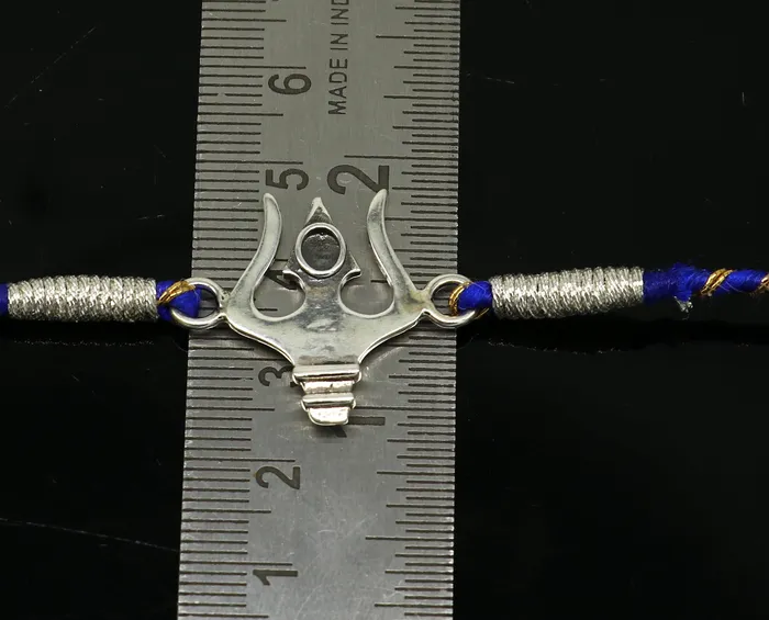 TRIBAL ORNAMENTS Bracelets 925 sterling silver handmade Trident trishul design Rakhi Bracelet amazing stylish gift for Rakshabandhan rk62