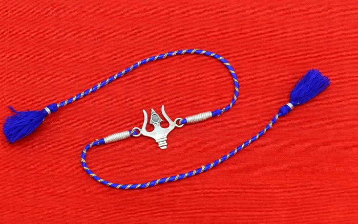 TRIBAL ORNAMENTS Bracelets 925 sterling silver handmade Trident trishul design Rakhi Bracelet amazing stylish gift for Rakshabandhan rk62