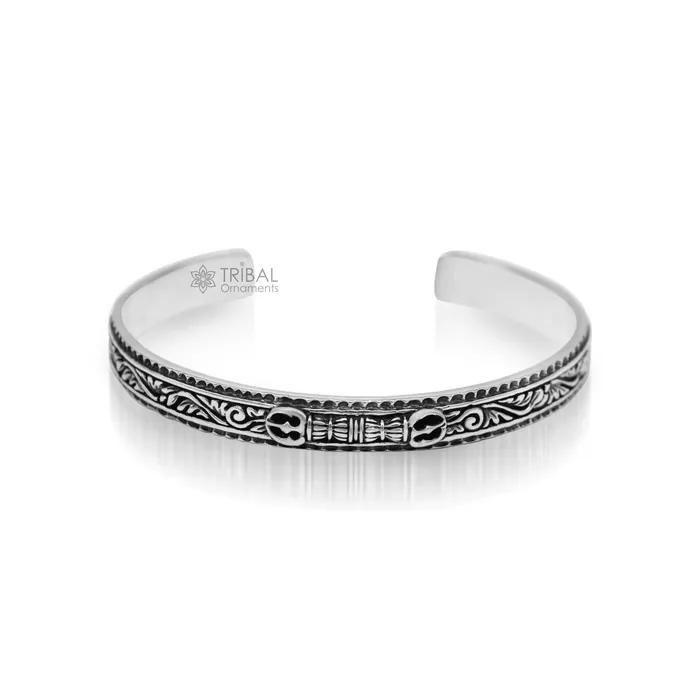 TRIBAL ORNAMENTS Bracelets 925 sterling silver handmade vintage VAJRA design Divine Bangle cuff bracelet kada best unisex tribal gifting jewelry cuff115