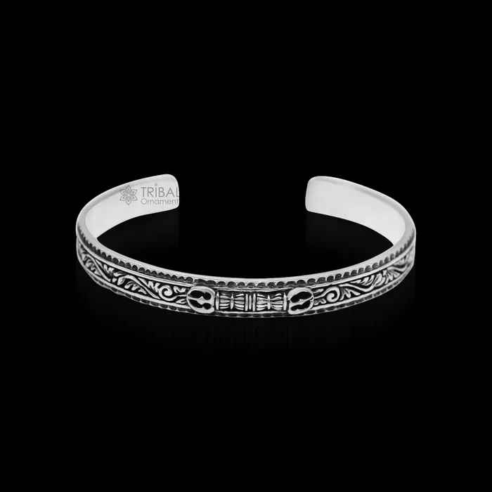 TRIBAL ORNAMENTS Bracelets 925 sterling silver handmade vintage VAJRA design Divine Bangle cuff bracelet kada best unisex tribal gifting jewelry cuff115