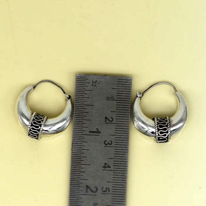 TRIBAL ORNAMENTS Earrings 925 sterling silver handmade pretty attractive hoops stud earring bali excellent customized stylish belly dance personalized gift ske11