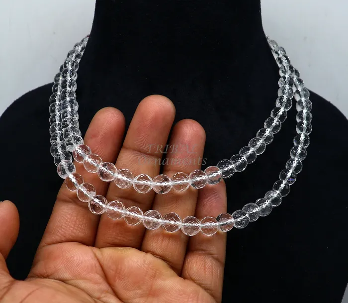 TRIBAL ORNAMENTS Natural certified 8mm Sphetik beads chain Japp mala 108 beads chanting chain meditation necklace lord shiva mantra praying chain ch209 Necklaces TRIBAL ORNAMENTS Natural certified 8mm Sphetik beads chain Japp mala 108 beads chanting chain meditation necklace lord shiva mantra praying chain ch209 Necklaces