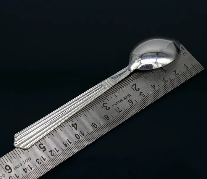 TRIBAL ORNAMENTS Necklaces 999 fine solid silver handmade tray plate for baby food serving silver vessels silver utensilsbest new born baby gift india sv212