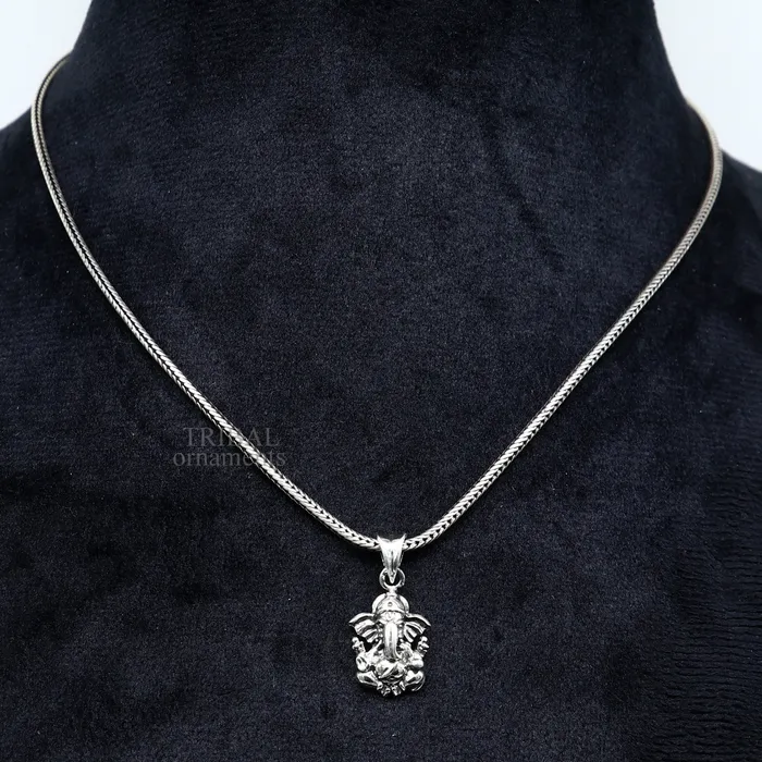 TRIBAL ORNAMENTS Necklaces Divine pendant 925 sterling silver handmade Lord Ganesha pendant amazing stylish unisex pendant personalized jewelry ssp1637 TRIBAL ORNAMENTS Necklaces Divine pendant 925 sterling silver handmade Lord Ganesha pendant amazing stylish unisex pendant personalized jewelry ssp1637