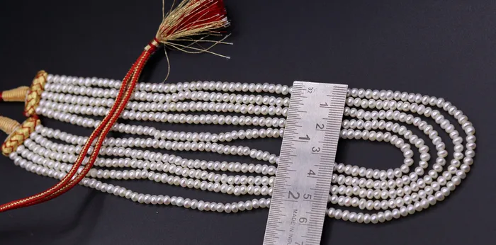 TRIBAL ORNAMENTS Necklaces Natural real pearl five line layer string necklace set gorgeous wedding or daily use necklace jewelry from india belly dance set34 TRIBAL ORNAMENTS Necklaces Natural real pearl five line layer string necklace set gorgeous wedding or daily use necklace jewelry from india belly dance set34