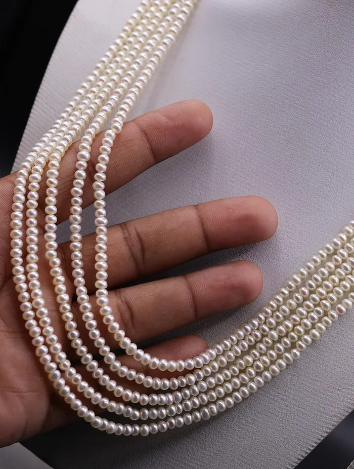 TRIBAL ORNAMENTS Necklaces Natural real pearl five line layer string necklace set gorgeous wedding or daily use necklace jewelry from india belly dance set34 TRIBAL ORNAMENTS Necklaces Natural real pearl five line layer string necklace set gorgeous wedding or daily use necklace jewelry from india belly dance set34