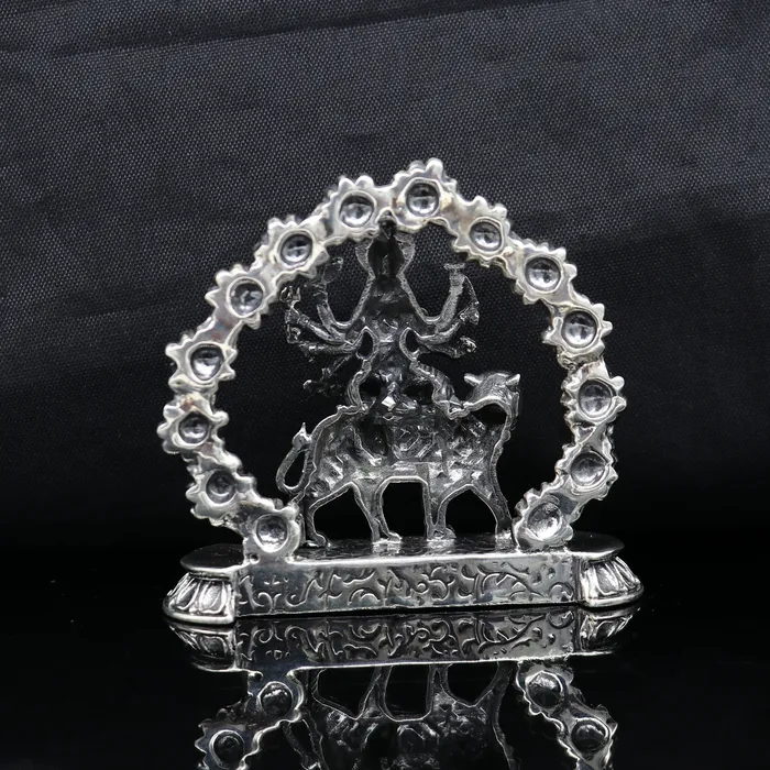 TRIBAL ORNAMENTS Rings 925 Sterling silver Goddess bhawani maa Pooja Articles Indian Silver Idols handcrafted Mataji statue sculpture amazing gifting Art02