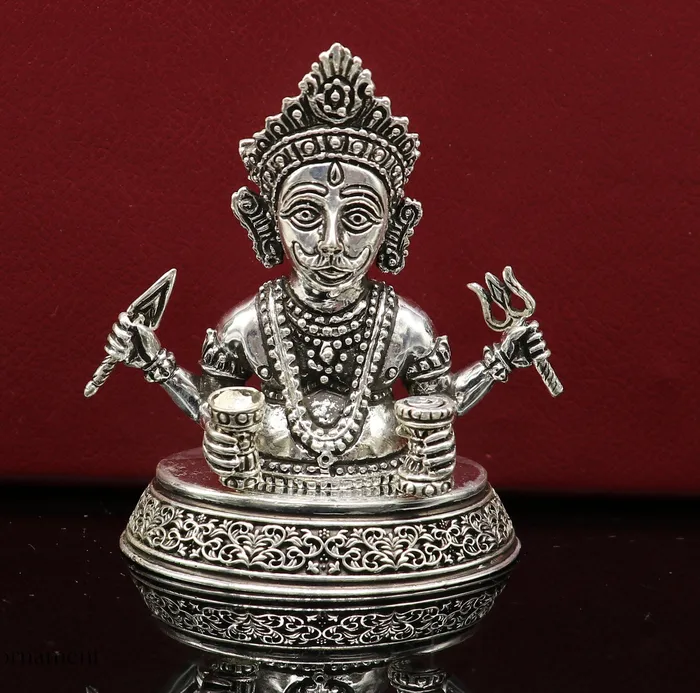 TRIBAL ORNAMENTS Rings 925 sterling silver handmade Divine Hindu god idol Nakado Bhairwa Nakoda bheruji divine jain Statue Sculpture figurine puja article art225 TRIBAL ORNAMENTS Rings 925 sterling silver handmade Divine Hindu god idol Nakado Bhairwa Nakoda bheruji divine jain Statue Sculpture figurine puja article art225