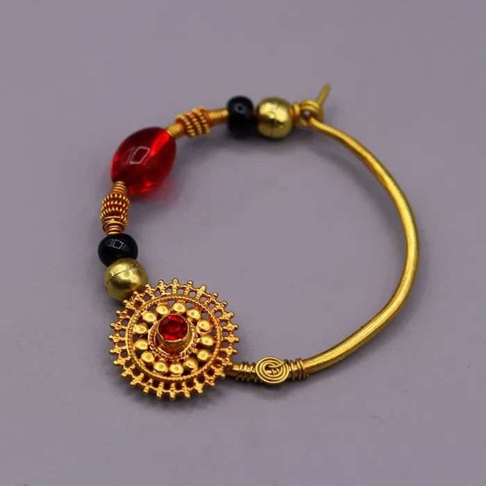 TRIBAL ORNAMENTS Rings Vintage handmade 20kt yellow gold fabulous queen jodha nath nose ring indian tribal wedding jewelry for looking queen bridal jewelry TRIBAL ORNAMENTS Rings Vintage handmade 20kt yellow gold fabulous queen jodha nath nose ring indian tribal wedding jewelry for looking queen bridal jewelry