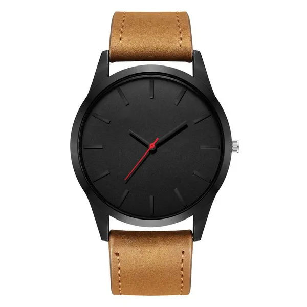 W232 Brown Black Face Large Dial Collection Quartz Watch 01 Watches