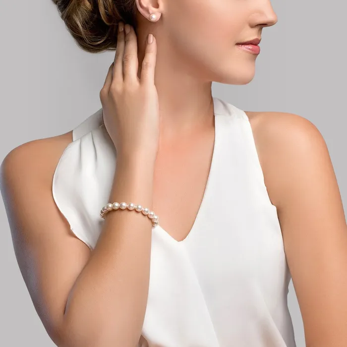 White Japanese Akoya Pearl Bracelet 8085mm spt Bracelets