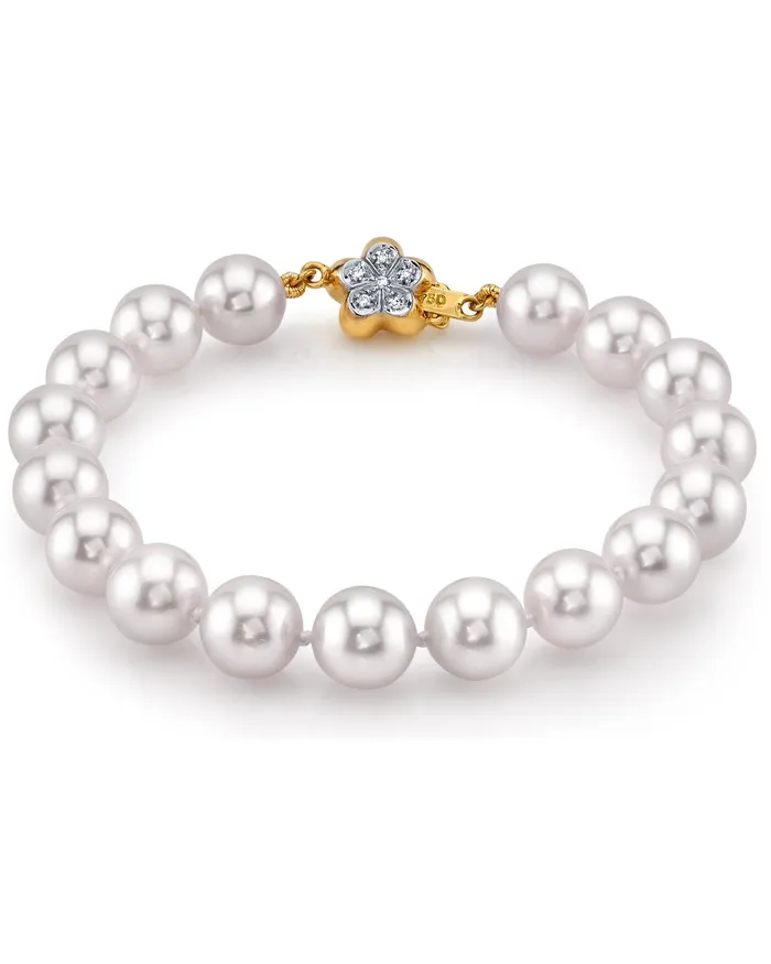 White Japanese Akoya Pearl Bracelet 8085mm spt Bracelets