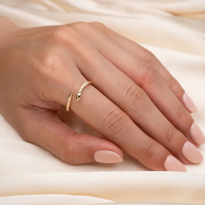 14k Diamond Snake Ring RG Rings