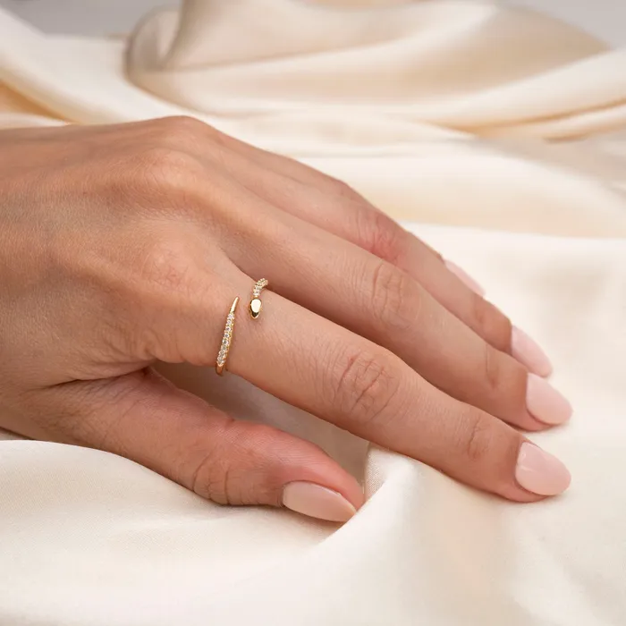 14k Diamond Snake Ring RG Rings