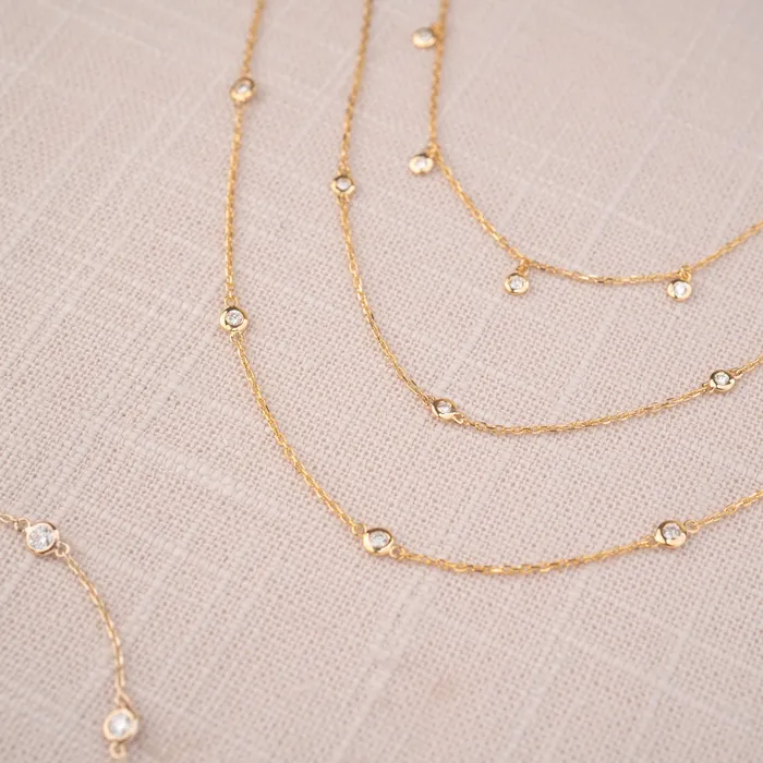 14k Diamond Yard Necklace 33 CTW RG Necklaces 14k Diamond Yard Necklace 33 CTW RG Necklaces