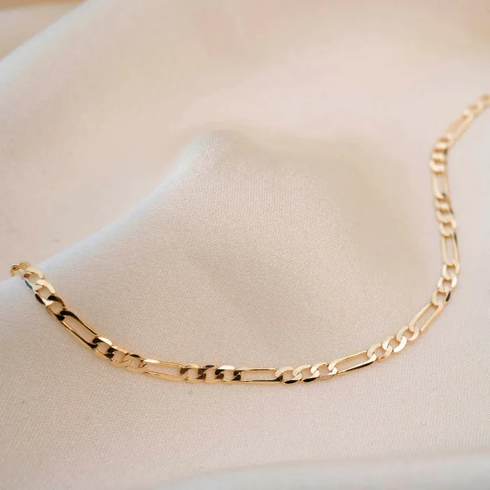 14k Thin Figaro Bracelet RG Bracelets