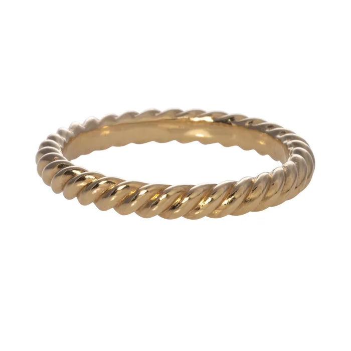 14K Yellow Gold Rope Band 25mm Croghans Rings