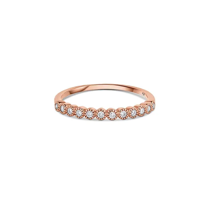 14kt Rose Gold Diamond Anniversary Band CJ Charles Jewelers Rings