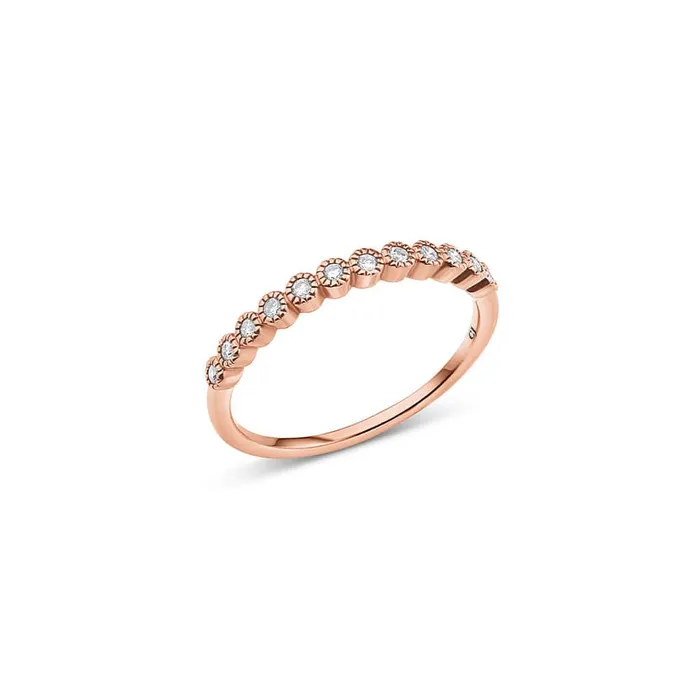 14kt Rose Gold Diamond Anniversary Band CJ Charles Jewelers Rings