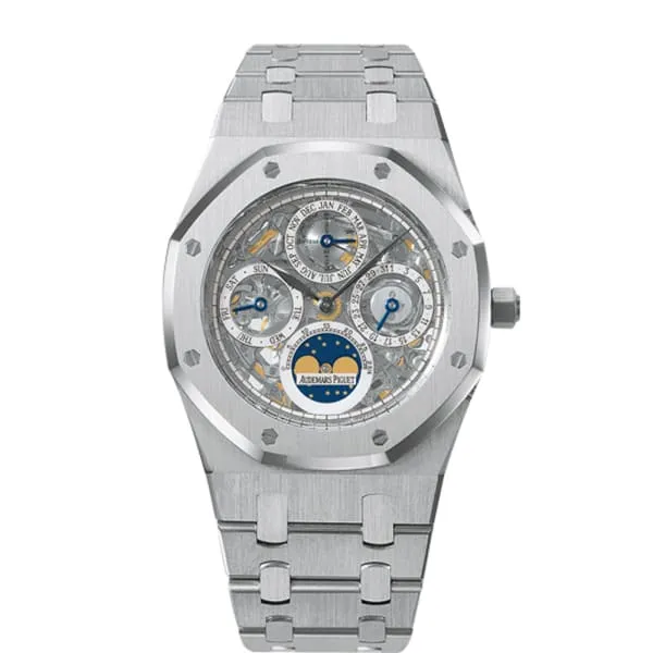 Audemars Piguet Bracelets Audemars Piguet Royal Oak Openworked Perpetual Calendar 39mm Watch Ref 25829PTOO0944PT01 Transparent Sapphire Moonphase Skeleton Dial Platinum Bracelet