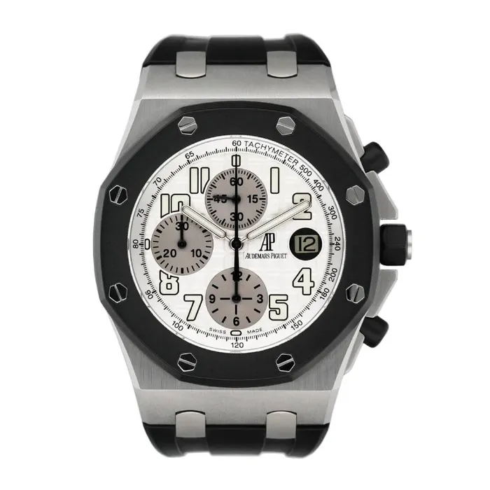 Audemars Piguet Watches Audemars Piguet Royal Oak Rubberclad 42mm White Dial Watch Ref 25940SKOOD002CA02A Audemars Piguet Watches Audemars Piguet Royal Oak Rubberclad 42mm White Dial Watch Ref 25940SKOOD002CA02A