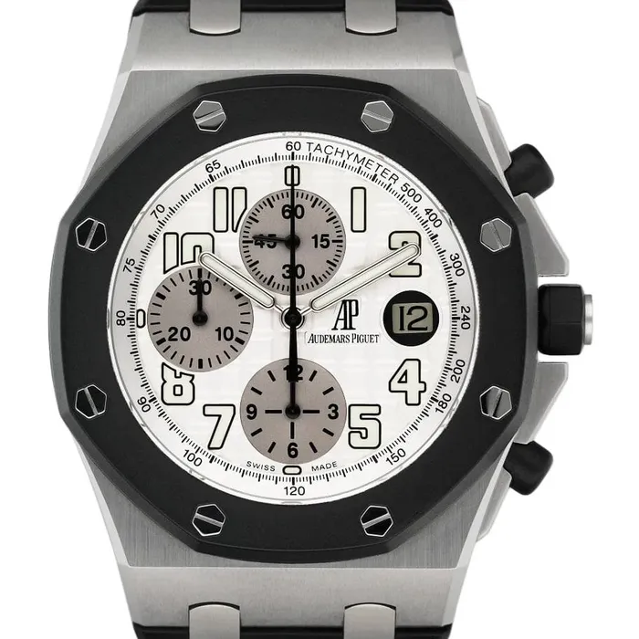 Audemars Piguet Watches Audemars Piguet Royal Oak Rubberclad 42mm White Dial Watch Ref 25940SKOOD002CA02A