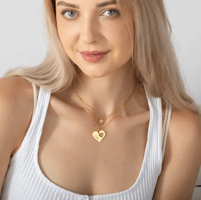 Belbren Necklaces Custom MotherDaughter Heart Necklace Set Handcrafted Mommy and Me Jewelry Perfect Gift for Mothers Day Unique Gifts for Her