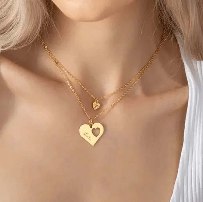 Belbren Necklaces Custom MotherDaughter Heart Necklace Set Handcrafted Mommy and Me Jewelry Perfect Gift for Mothers Day Unique Gifts for Her