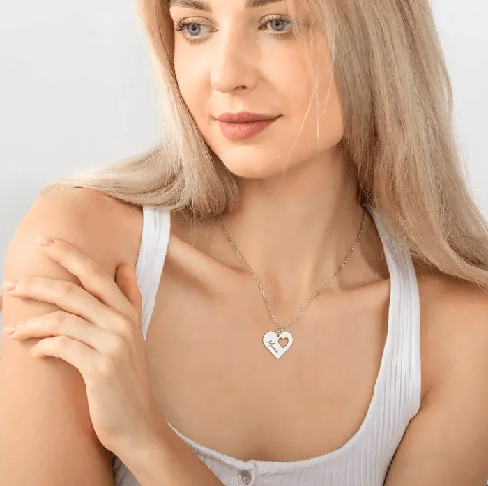 Belbren Necklaces Custom MotherDaughter Heart Necklace Set Handcrafted Mommy and Me Jewelry Perfect Gift for Mothers Day Unique Gifts for Her