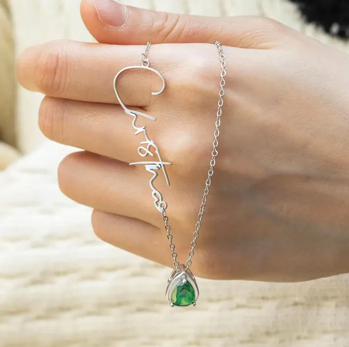 Belbren Necklaces Personalized Sideways Name Necklace with Custom Birthstone Engraved Minimalist Jewelry Ideal for Mothers Day Christmas Anniversaries Belbren Necklaces Personalized Sideways Name Necklace with Custom Birthstone Engraved Minimalist Jewelry Ideal for Mothers Day Christmas Anniversaries