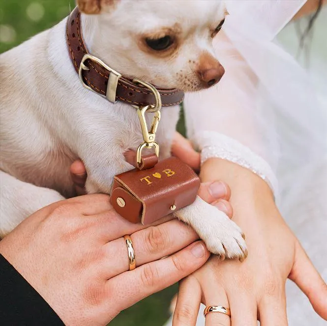 Belbren Personalized Pet Ring Bearer Pouch Custom Initial Dog Wedding Ring Box Unique Wedding Gift for Couples Rings Belbren Personalized Pet Ring Bearer Pouch Custom Initial Dog Wedding Ring Box Unique Wedding Gift for Couples Rings