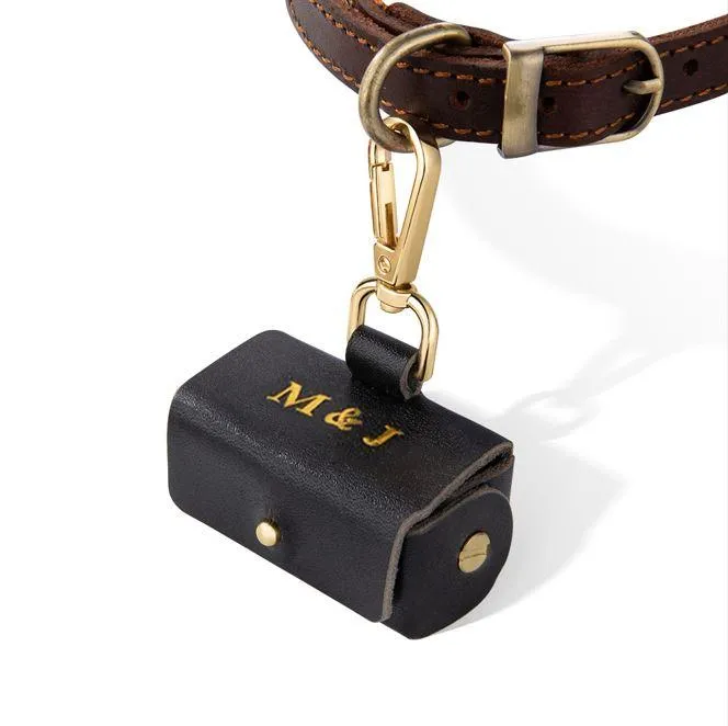Belbren Personalized Pet Ring Bearer Pouch Custom Initial Dog Wedding Ring Box Unique Wedding Gift for Couples Rings