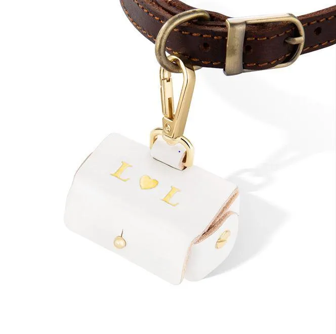 Belbren Personalized Pet Ring Bearer Pouch Custom Initial Dog Wedding Ring Box Unique Wedding Gift for Couples Rings