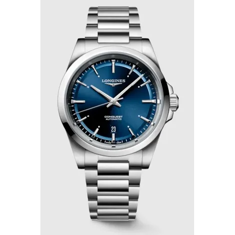 Bracelets Longines Longines Conquest Blue Dial Steel Bracelet 41mm