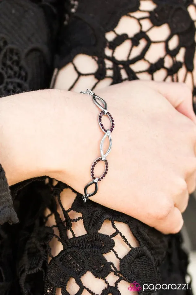 Bracelets Paparazzi Bracelet Glitz and Glamor Purple Paparazzi Jewelry