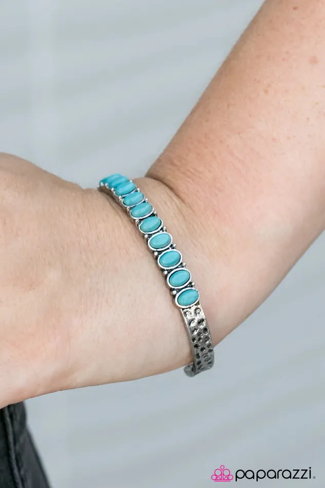 Bracelets Paparazzi Bracelet Mojave Rainbow Blue Paparazzi Jewelry