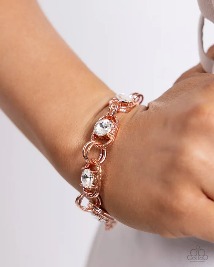 Bracelets Paparazzi Bracelet Serrated Secret Copper Paparazzi Jewelry