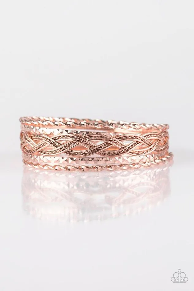 Bracelets Paparazzi Bracelet Straight Street Rose Gold Paparazzi Jewelry