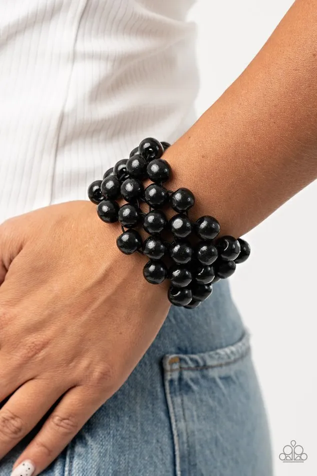 Bracelets Paparazzi Bracelet Tiki Tropicana Black Paparazzi Jewelry