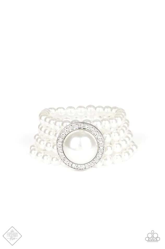 Bracelets Paparazzi Bracelet Top Tier Twinkle White Paparazzi Jewelry