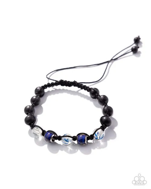 Bracelets Paparazzi Bracelet WOOD You Mind Blue Paparazzi Jewelry