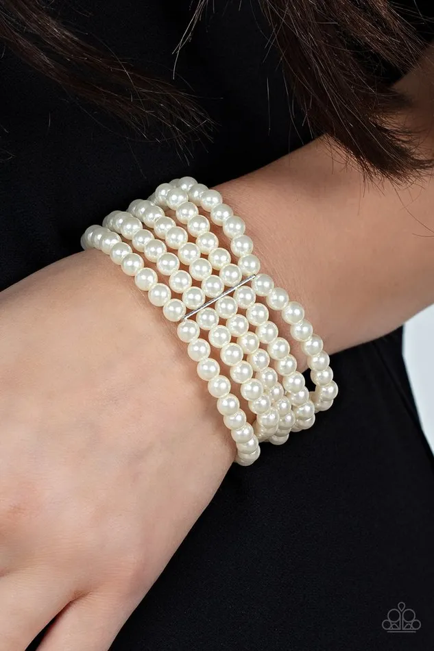 Bracelets Paparazzi Jewelry Paparazzi Bracelet A Pearly Affair White