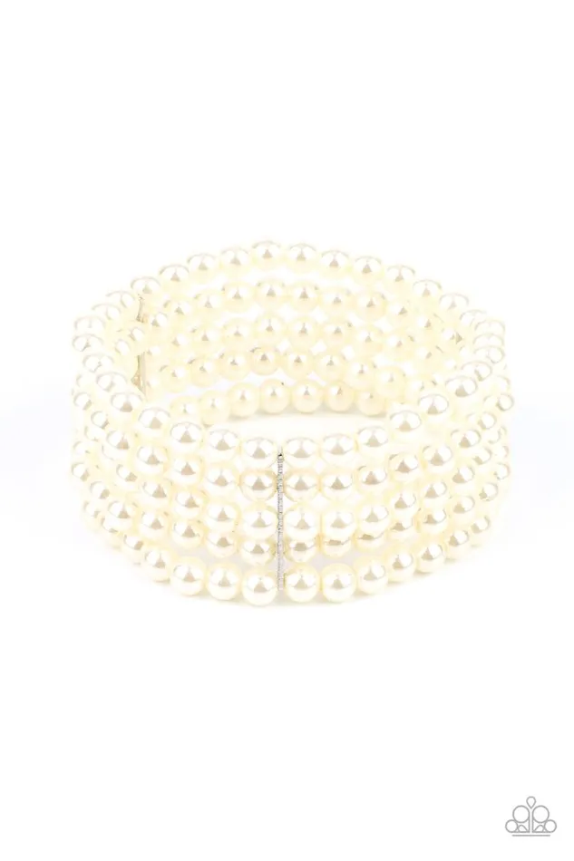 Bracelets Paparazzi Jewelry Paparazzi Bracelet A Pearly Affair White Bracelets Paparazzi Jewelry Paparazzi Bracelet A Pearly Affair White