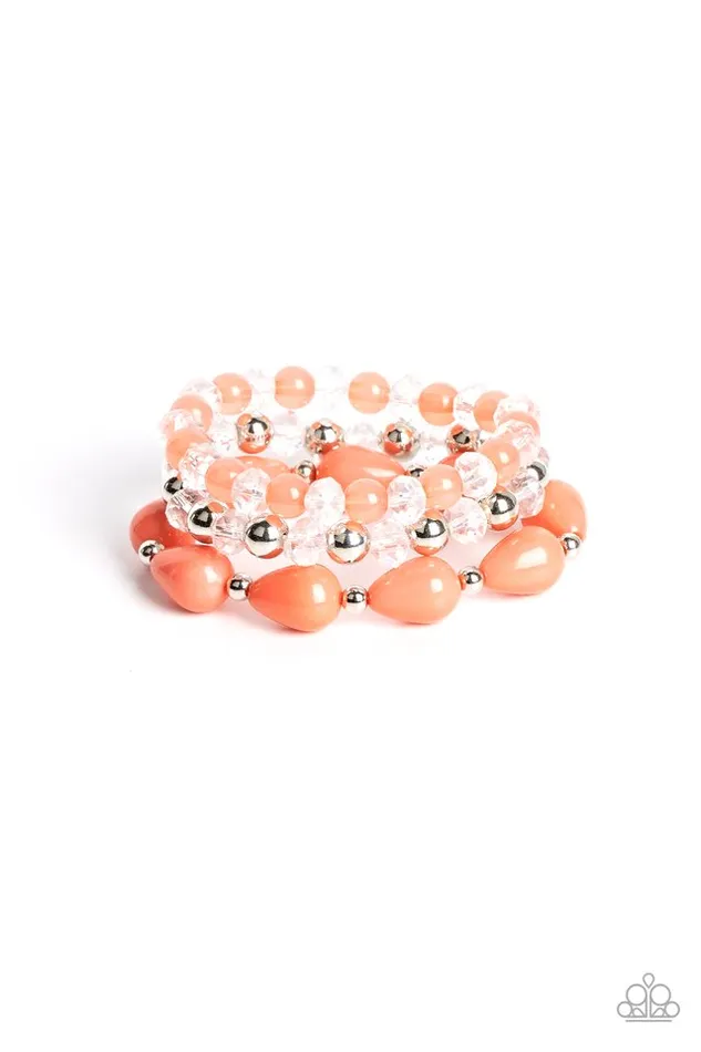 Bracelets Paparazzi Jewelry Paparazzi Bracelet Beachside Brunch Orange