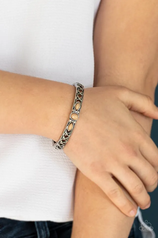 Bracelets Paparazzi Jewelry Paparazzi Bracelet Caught In The Cross HEIRS Brown