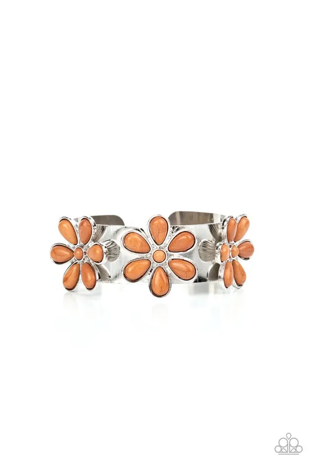 Bracelets Paparazzi Jewelry Paparazzi Bracelet Desert Flower Patch Brown Bracelets Paparazzi Jewelry Paparazzi Bracelet Desert Flower Patch Brown