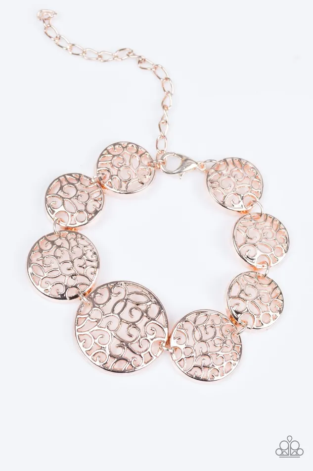 Bracelets Paparazzi Jewelry Paparazzi Bracelet Dream WHIRL Rose Gold