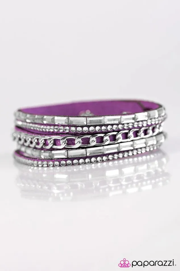 Bracelets Paparazzi Jewelry Paparazzi Bracelet Front Row Fabulous Purple