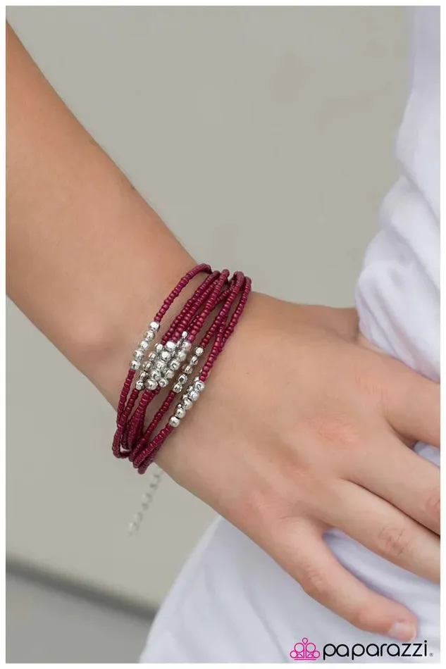 Bracelets Paparazzi Jewelry Paparazzi Bracelet Just BEAD it Pink