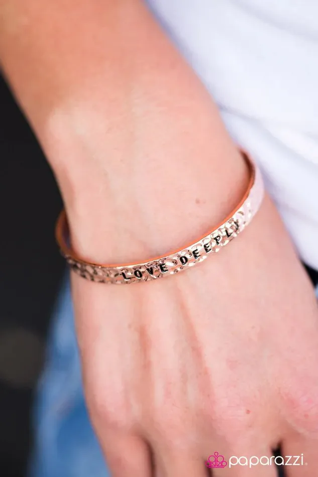 Bracelets Paparazzi Jewelry Paparazzi Bracelet Love Deeply Rose Gold